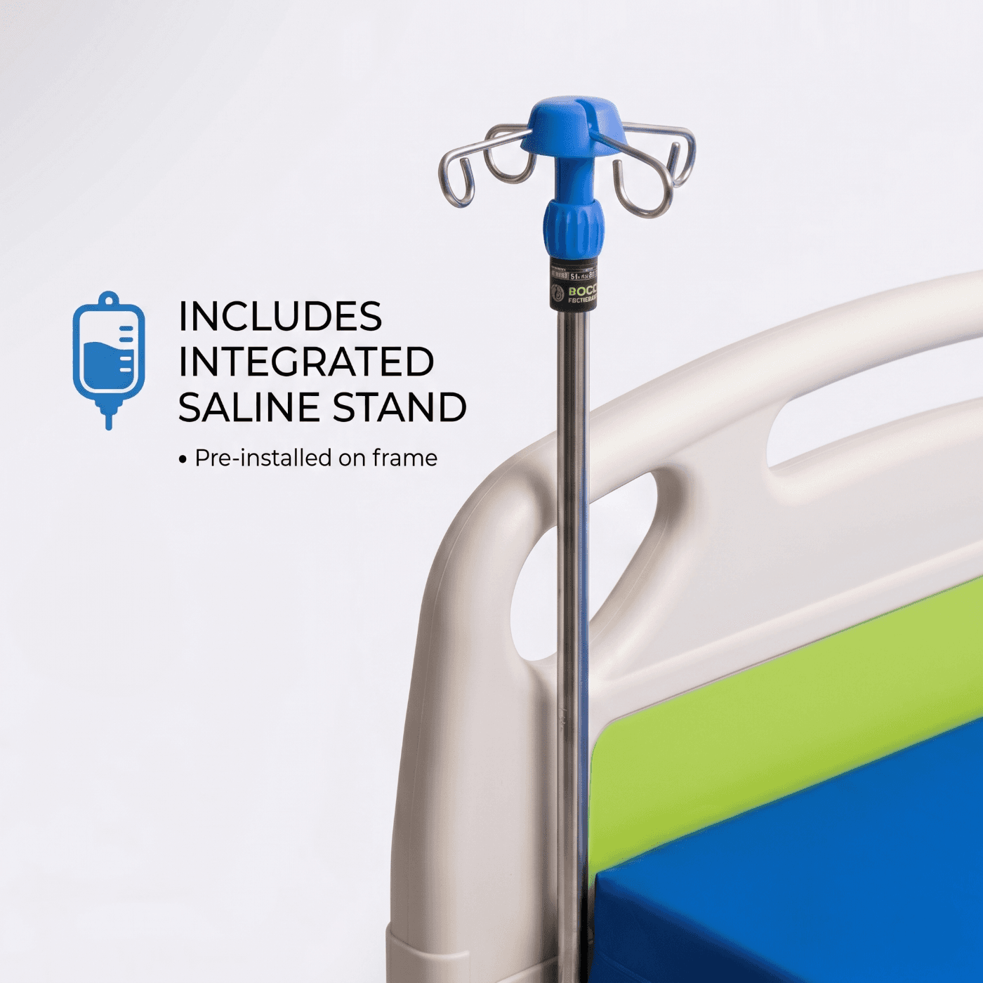 Semi-Fowler Hospital Bed for Rent – Premium Manual Patient Bed thumbnail 4