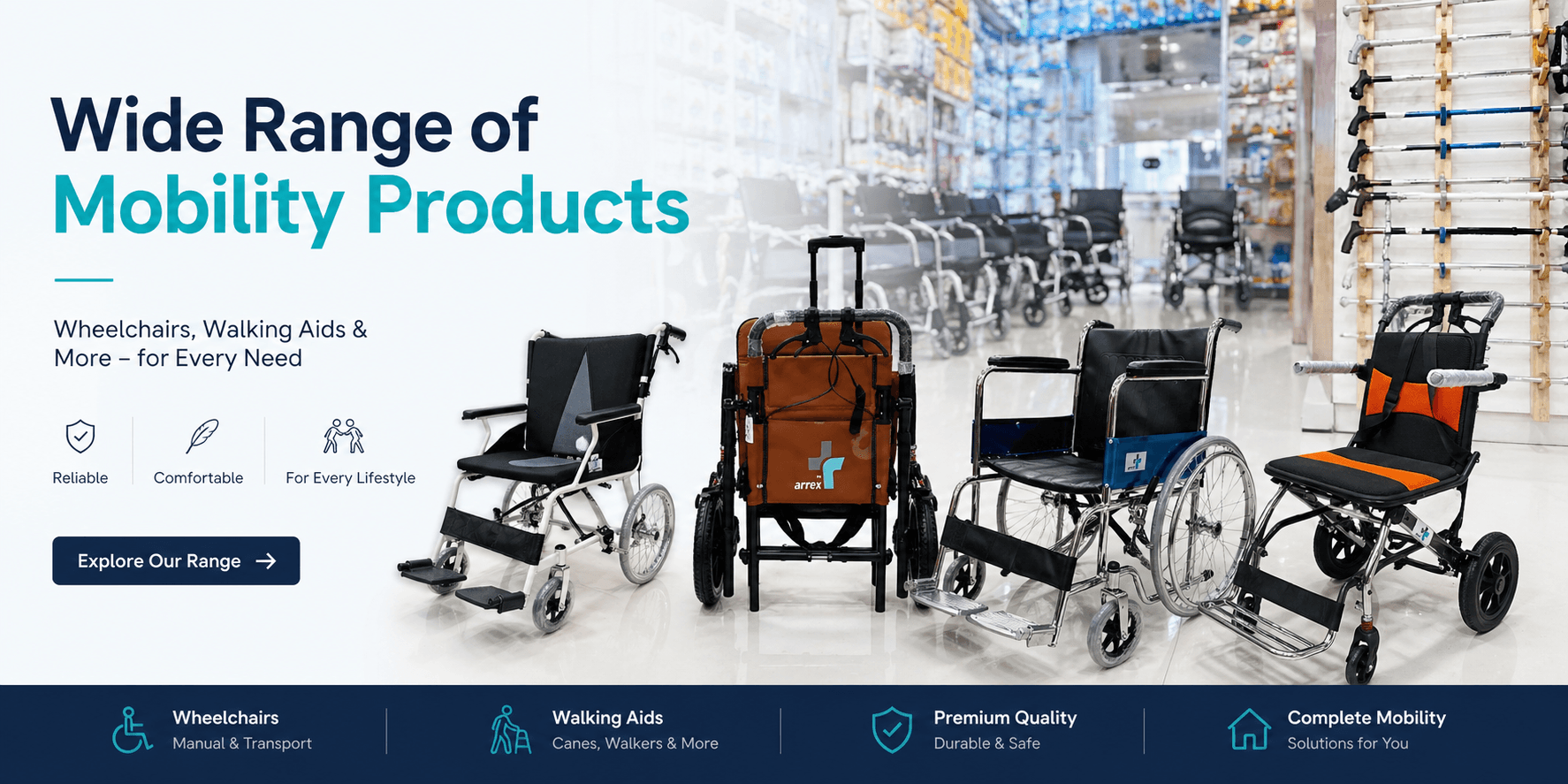 Healthcare products and support banner